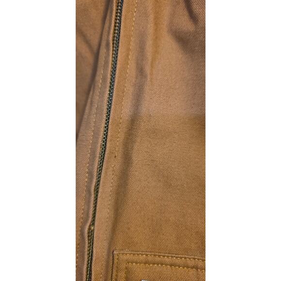 Carhartt Boys' Flannel-Lined Hooded Canvas Insulated Zip-Up Jacket Size L - Picture 8 of 9